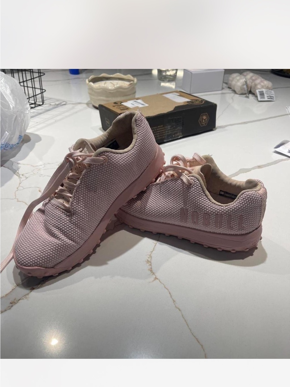 Nobull Women's Pink Knit Casual Sneakers